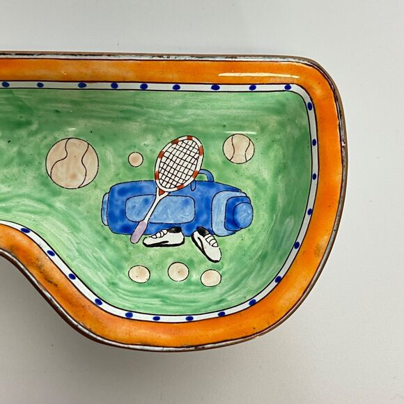 Kelvin Chen Enamel Copper Sunglasses Glasses Holder Dish Golf Tennis - Picture 2 of 6